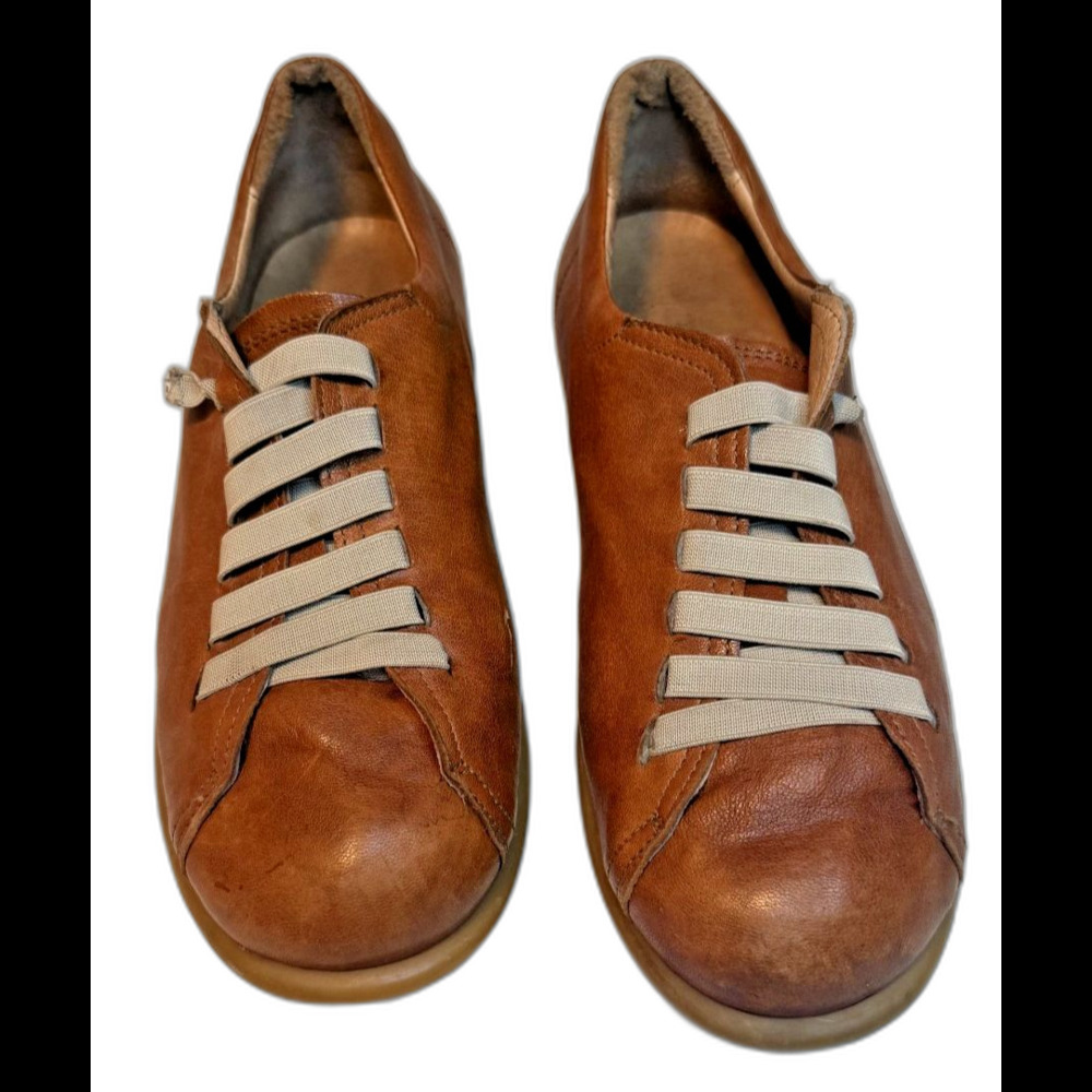 Rive Gauche Firenze Womens Brown Leather Comfort Flat Shoes Size 41 10 10.5